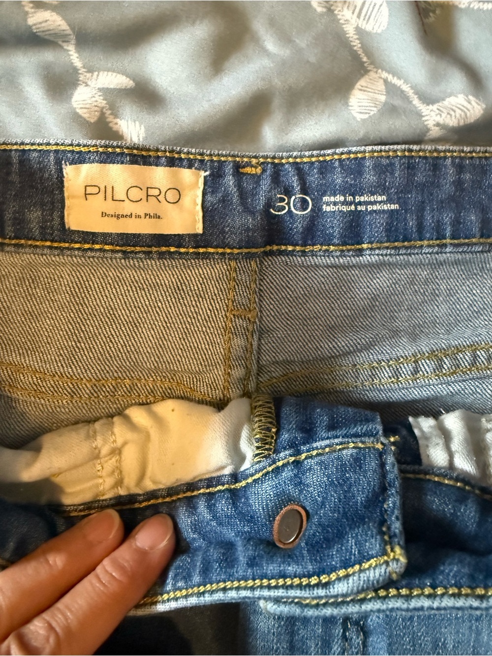 Pilcro Barrel Jeans in Denim Blue Wash - Picture 5 of 10